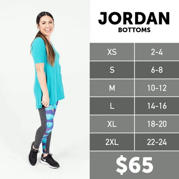 Lularoe Jordan workout leggings Size L - Picture 6 of 6